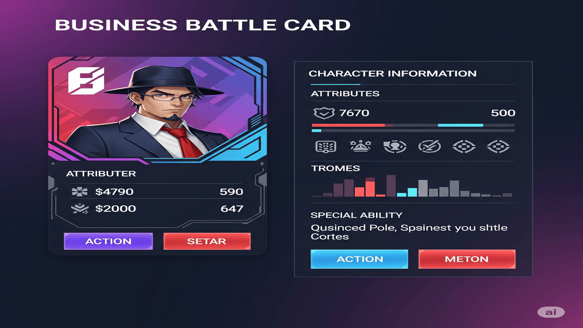 Business Battle Card UI